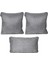 3'lü Hasır Dokulu Fitilli Kırlent Kılıfı Koyu Gri 5