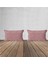 2'li Kadife Dokulu Dikdörtgen Kırlent Kılıfı Pembe 5