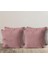 4'lü Kadife Dokulu Kırlent Kılıfı Pembe 5
