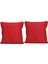 2'li Kadife Dokulu Fitilli Kırlent Kılıfı Kırmızı 7