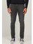 Luke Slim Tapered Dar Kesim Düşük Bel Antrasit Esnek Jean Kot Pantolon 6