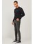 Luke Slim Tapered Dar Kesim Düşük Bel Antrasit Esnek Jean Kot Pantolon 9