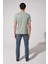 Regular Fit Rahat Kesim Bisiklet Yaka %100 Pamuk Yeşil Tişört 8
