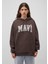 Mavi Logo Baskılı Kapüşonlu Kahverengi Sweatshirt 1600361-70222 10