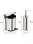 Basic Set - Klozet Fırçası + Çöp Kovası 3 L, 2 Parça, Parlak Krom Paslanmaz 4
