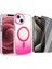 iPhone 13 Kılıf M-safe Şarj Özellikli Transparan Renk Geçişli Zore Toros Kapak + Hayalet Ekran Koruyucu 1