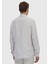 Bej Çizgili Casual Fit Dokuma Casual Gömlek 5