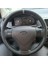 Dikişli Direksiyon Kılıfı Siyah Deri Noktalı Deri Gri Yüzük / Dikişli Hyundai Accent Era Getz Için 1