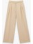 Beli Bağcıklı Pileli Düz Geniş Paça Palazzo Pantolon 1