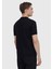 Siyah Jakarlı Bisiklet Yaka %100 Pamuk T-Shirt 5