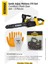 RTX1891BSET Şarjlı Ağaç Kesme Motoru 3'lü Set -Eldiven-Testere Zinciri 1