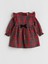 Bisiklet Yaka Ekose Kız Bebek Elbise (W5) 3