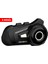 KN6100 PRO Motosiklet Kask İnterkom Bluetooth Intercom Kulaklık Seti Siyah 2