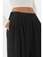 Kadın Modal Touch Pile Detaylı Geniş Paça Pantolon Black 3