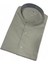 Linen Keten Klasik %100 Cotton Uzun Kollu Terletmeyen Hakim Yaka Gri Gömlek (Regular Kalıp) 2
