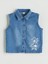Lcw Kids Indigo Çiçekli Kız Çocuk Crop Jean Gömlek 4