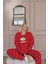 Kırmızı Vibes Desenli Kanguru Cepli Peluş Polar Pijama Takımı 3