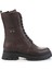 Kahve Hakiki Deri Kadın Bot & Bootie K02462040503 1