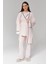 Pamuklu Kruvaze Yaka Lohusa ve Günlüğe Uygun Pijama Sabahlık Takımı 1