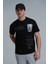 Fred Modern Grafik T- Shirt Siyah 6