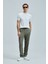 Keten ve Pamuk Karışımlı Slim Fit Normal Bel Düz Paça Chino Pantolon Erkek Pantolon 111190352 6