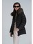 Elıt Kaz Tüyü Kadın Mont Siyah 6