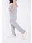 Lastikli Baskılı Eşofman Pantolon - Gri 5