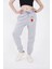 Üç Iplik Lastikli Baskılı Eşofman Pantolon - Gri 2