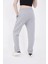 Oversize Boru Paça Baskılı Eşofman Pantolon - Gri 5