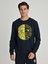 Tribün Lazer Baskılı Tek Renk Logolu Erkek Sweatshirt 2