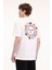 Loose Fit Grafik Logo Beyaz Erkek Kısa Kol T-Shirt 7