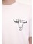 Loose Fit Grafik Logo Beyaz Erkek Kısa Kol T-Shirt 9