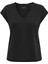 ONLHANNAH S/S V-NECK TOP Siyah Kadın Kısa Kol T-Shirt 6
