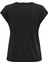 ONLHANNAH S/S V-NECK TOP Siyah Kadın Kısa Kol T-Shirt 7