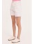 Standart Bel Normal Beyaz Kadın Şort Mom Uh Short BH6192 6