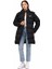 Invıerno Jacket Siyah Kadın Uzun Kaban 8
