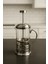 Natural Borosilikat Cam French Press Kış Çayı Filtre Kahve Demleme Demliği Ideal Boy Metalik 1
