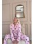 Pati Desenli Önden Düğmeli Peluş Polar Pijama Takımı 2