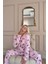 Pati Desenli Önden Düğmeli Peluş Polar Pijama Takımı 5