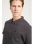 Siyah Erkek Polo T-Shirt W7Nq20528633W Fermuarlı Polo T-Shir 7
