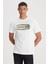 Erkek Beyaz Yuvarlak Yaka Tişört 4