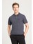 Regular Fit Normal Kesim Polo Yaka %100 Pamuk Antrasit Tişört 10