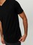 V Yaka Siyah Erkek T-Shirt 12156102 10
