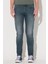 Luke Slim Fit Dar Kesim Düşük Bel Koyu Mavi Esnek Jean Kot Pantolon 6
