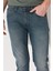 Luke Slim Fit Dar Kesim Düşük Bel Koyu Mavi Esnek Jean Kot Pantolon 9
