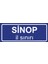 Sinop Il Sınırı Plakası , Dekoratif Aliminyum Levhaya Baskı 8*20CM 1