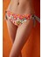 Çok Renkli Nice Çiçek Desenli Yandan Bağlama Detaylı Bikini Altı 7