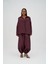 Velora Bordo Poplin Şalvar Pantolon 1