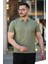 Erkek Yakası Fermuarlı Kısa Kollu T-Shirt 1