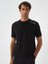 Erkek Siyah Pamuk Dokulu Regular Fit Tişört 2